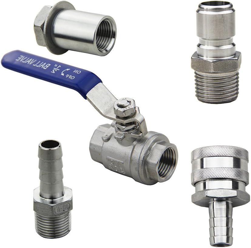 Homebrew Weldless Kettle Valve Kit 1/2"BSP with Quick Disconnect