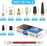 Flintronic 21 Piece Bicycle Valve Adapter Set DV AV SV with Ball Needles and view 2