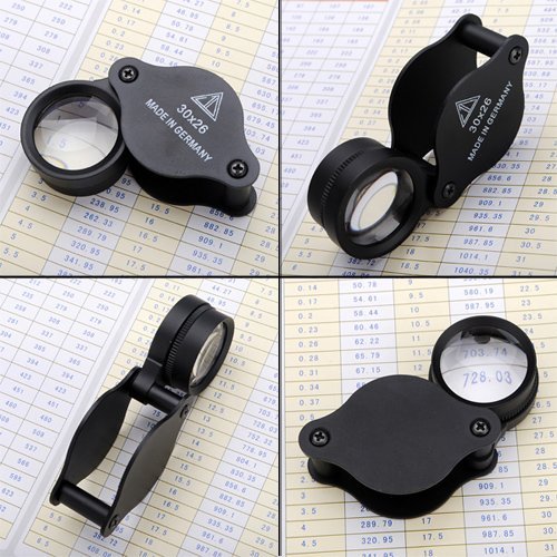 Water & wood pocket folding jeweler lens 30 x loupe…