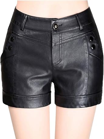 leather shorts amazon
