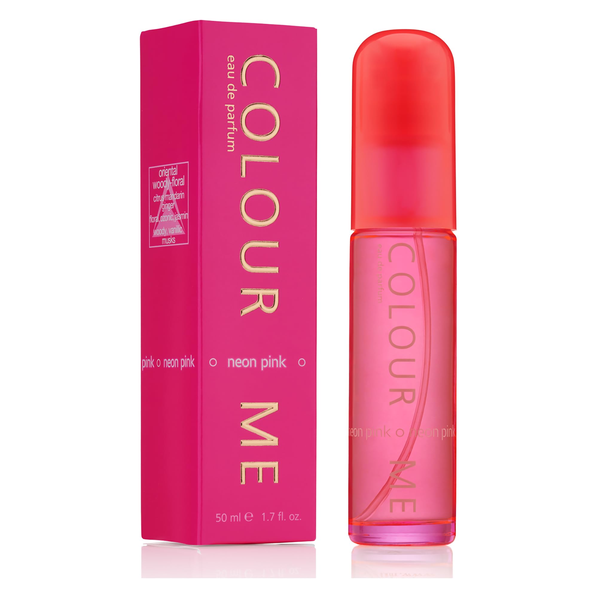 COLOUR ME Neon Pink Perfume for Women. 50ml Eau de Parfum. Luxury Fragrance - Ladies Perfume, Long Lasting Womens Perfumes by Milton-Lloyd