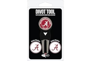 Team Golf NCAA Divot Tool with 3 Golf Ball Markers Pack, Markers are Removable Magnetic Double-Sided Enamel