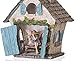 Joykick Fairy Garden House Kit - Hand Painted with Opening Doors and Miniature Fairy Figurine with Accessories - Indoor Outdoor Set of 4 pcs for Home or Lawn Decor