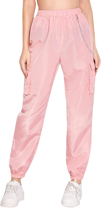 pink cargo pants womens
