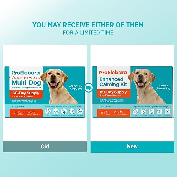 PROELOBARA DOG CALMING PHEROMONE PLUG DIFFUSER: DOG CALMING PHEROMONES DIFFUSER – REDUCES STRESS & ANXIETY CALMING PHEROMONE DIFFUSER FOR DOGS – CALM DOGS 60 SUPPLY