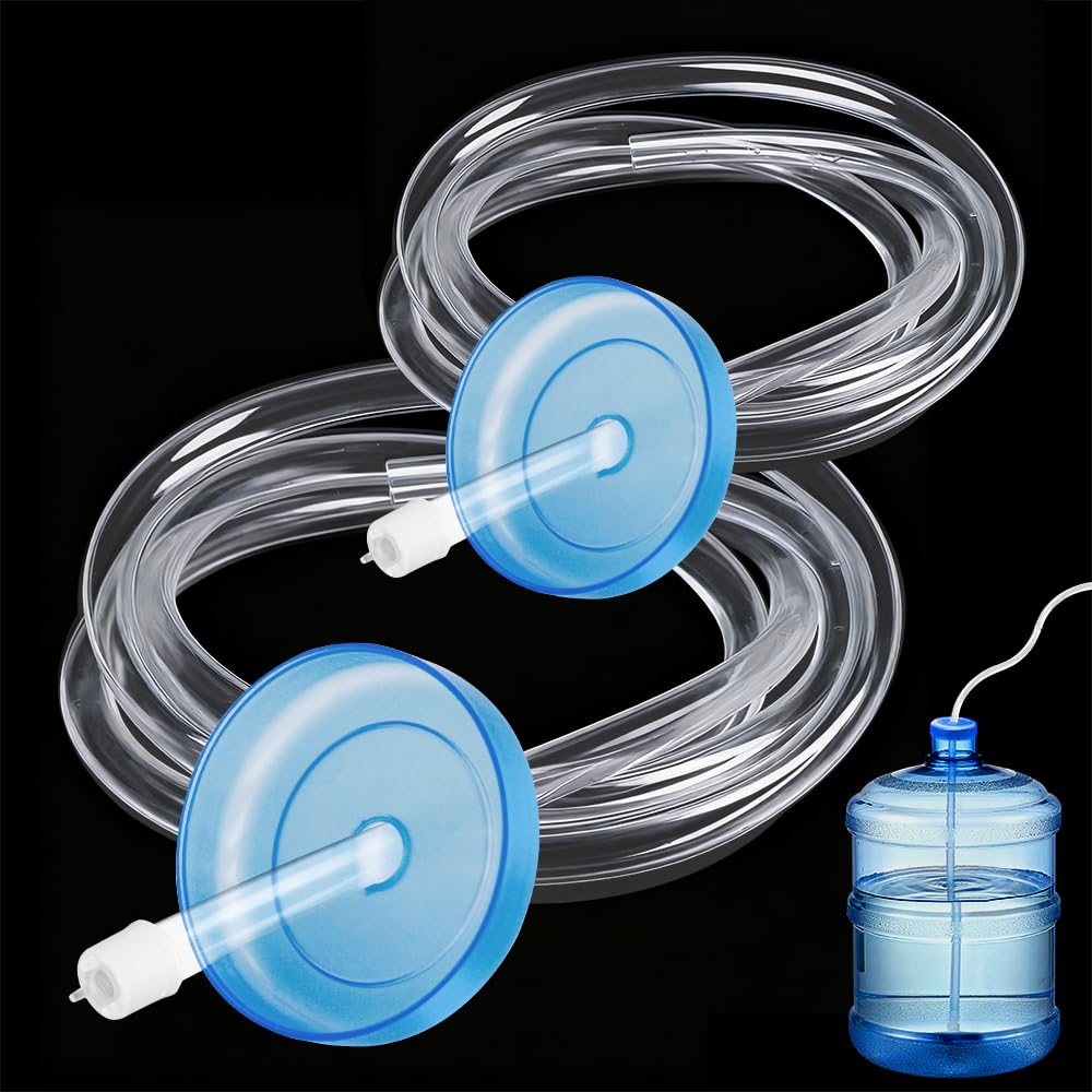 Photo 1 of 2-Pack Coikcer Silicone Water Pump Hose Replacement, Food Grade Tube for 5-Gallon Electric USB Manual Automatic Drinking Water Pump, Desktop Water Dispenser & Home Brewing, BPA Free, 1/4" ID 3.3FT