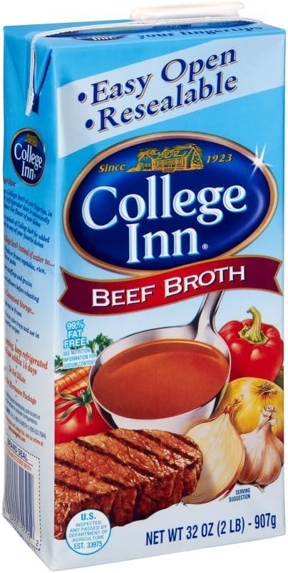 College Inn Beef Broth Easy Open Resealable, 32 OZ (Pack of 12)