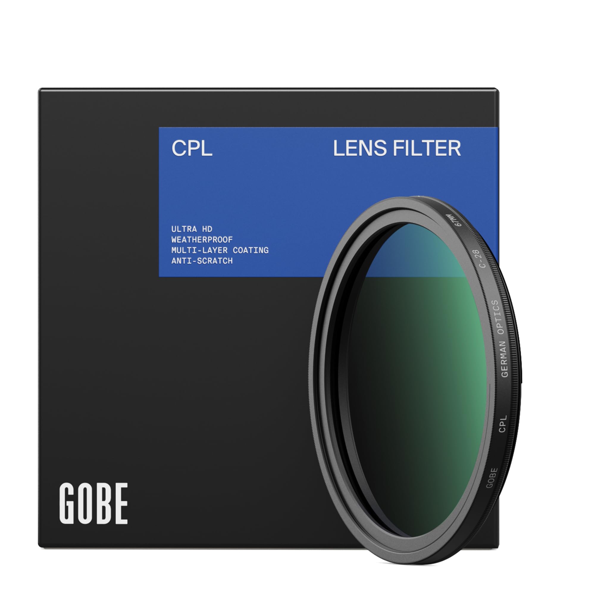 Gobe 37mm Circular Polarising (CPL) Lens Filter (Pro)
