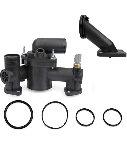 Engine Coolant Thermostat Housing For Volkswagen Touareg 2004-2006 3.2L V6 - OEM 022121111G Plastic Assembly