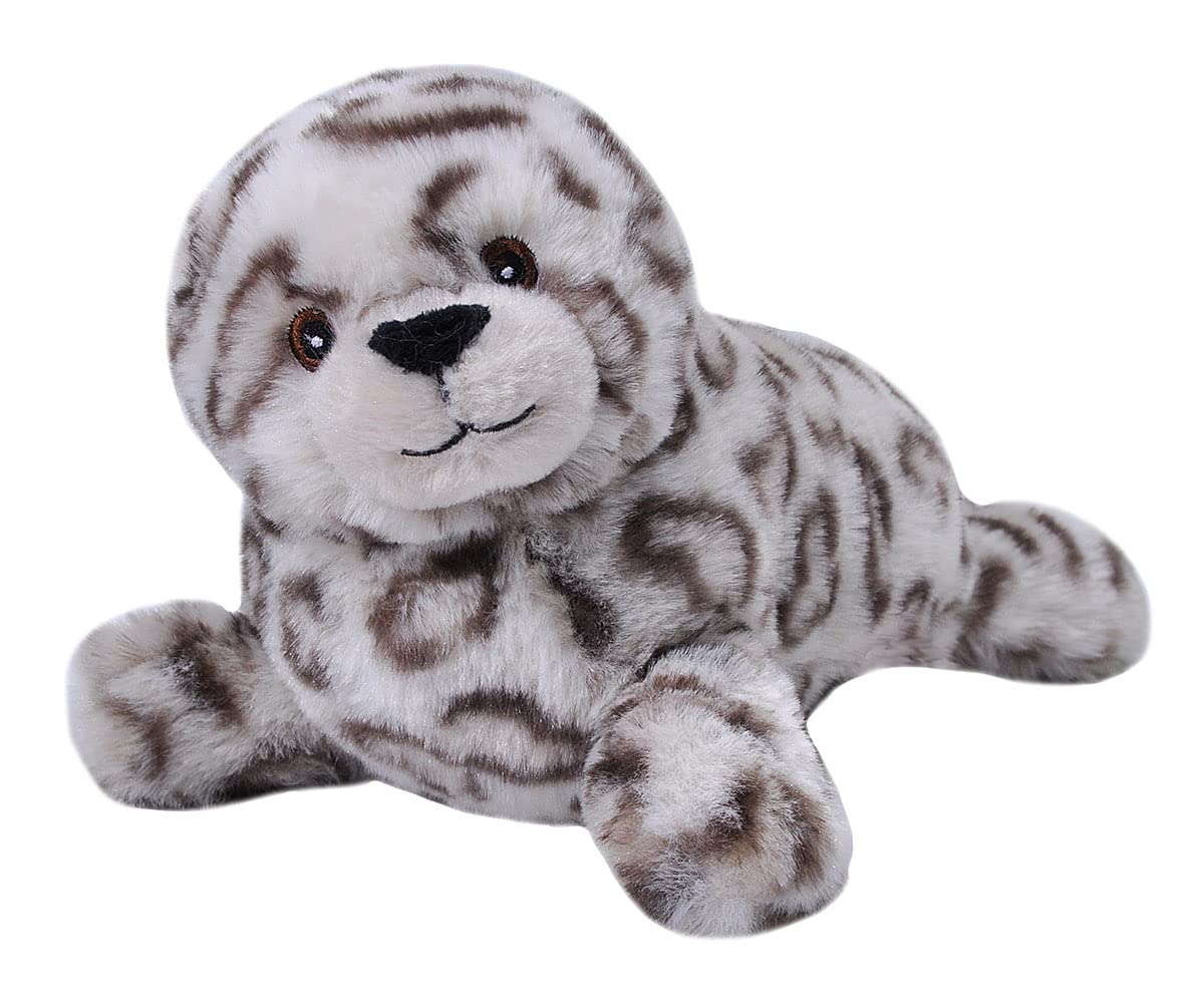 Wild Republic EcoKins Mini Harbor Seal Stuffed Animal 8 inch, Eco Friendly Gifts for Kids, Plush Toy, Handcrafted Using 7 Recycled Plastic Water Bottles