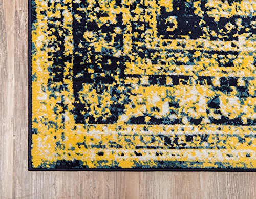 Unique Loom Sofia Collection Navy Blue 9 x 12 Area Rug (9' x 12')