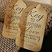 Key to Happiness is Love and the ability to open a bottle Personalized Tea Stained Favor Tag sets of 20 Tags MEDIUM