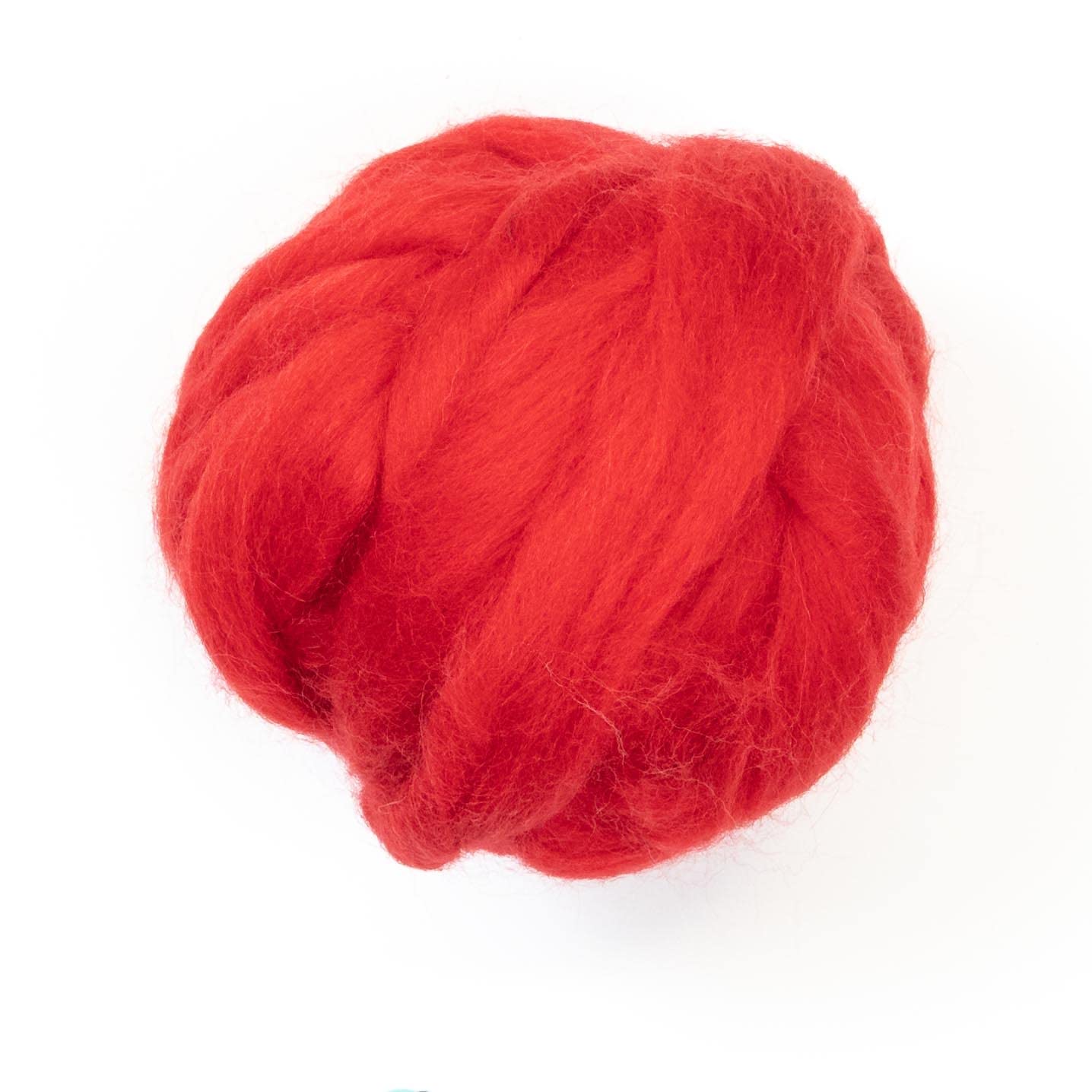 Kondoos Coloured 225 gram Natural Wool roving Tops, Best Wool for Needle Felting, Wet Felting, handcrafts, Spinning and Stuffing Fleece. (Red) — image 1