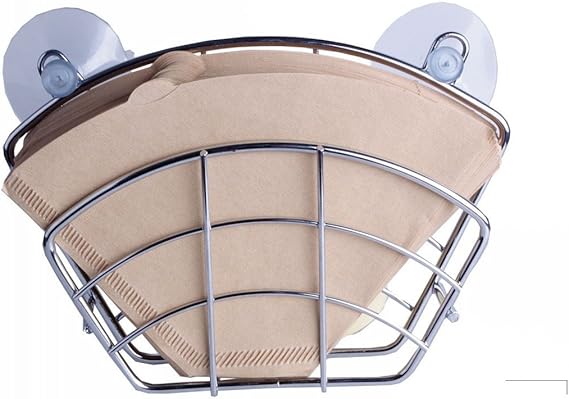 Kaffeefilterhalter Filtertütenhalter mit Saugnapf verchromt: Amazon.de