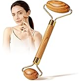 CHOSIN Face Roller Massage Tool, Facial Roller Tool for Lymphatic Drainage - Wrinkles, Lifting & Puffy Eyes for Women Men Self Care Gift (Olive Wood)
