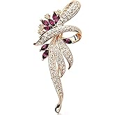 Merdia Created Crystal Brooch Fancy Vintage Style Flower Brooch Pin for Women, girls, ladies with Blue/Purple Created Crystal | Vintage Fashion | Brooches and Pins for Women | Ladies Jewelry