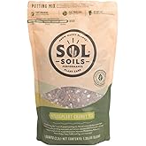Sol Soils Chunky Houseplant Mix - Fast Draining Soil for Indoor Plants with Coco Coir Chips, Perlite, &amp; Pumice, 2 Quart