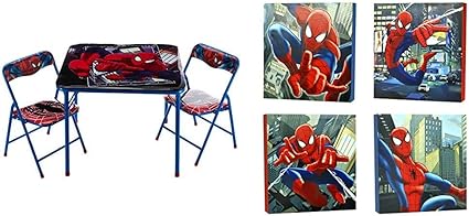 spiderman desk and chair set