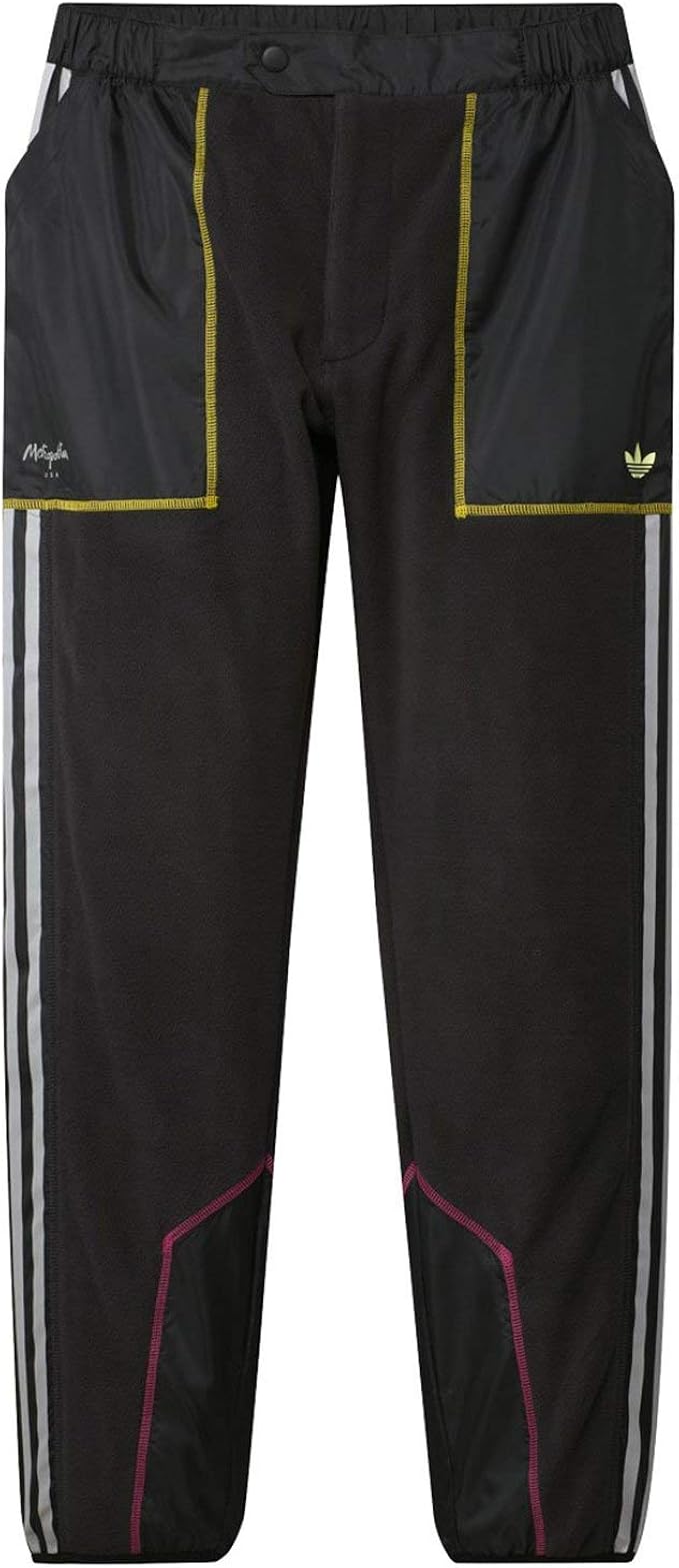 black and yellow adidas pants