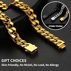 Gold Miami Cuban Link Chain Bracelet Mens Fashion
