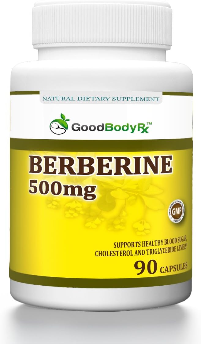 GoodBody Rx Berberine 500mg, 90 capsules (30-day supply)