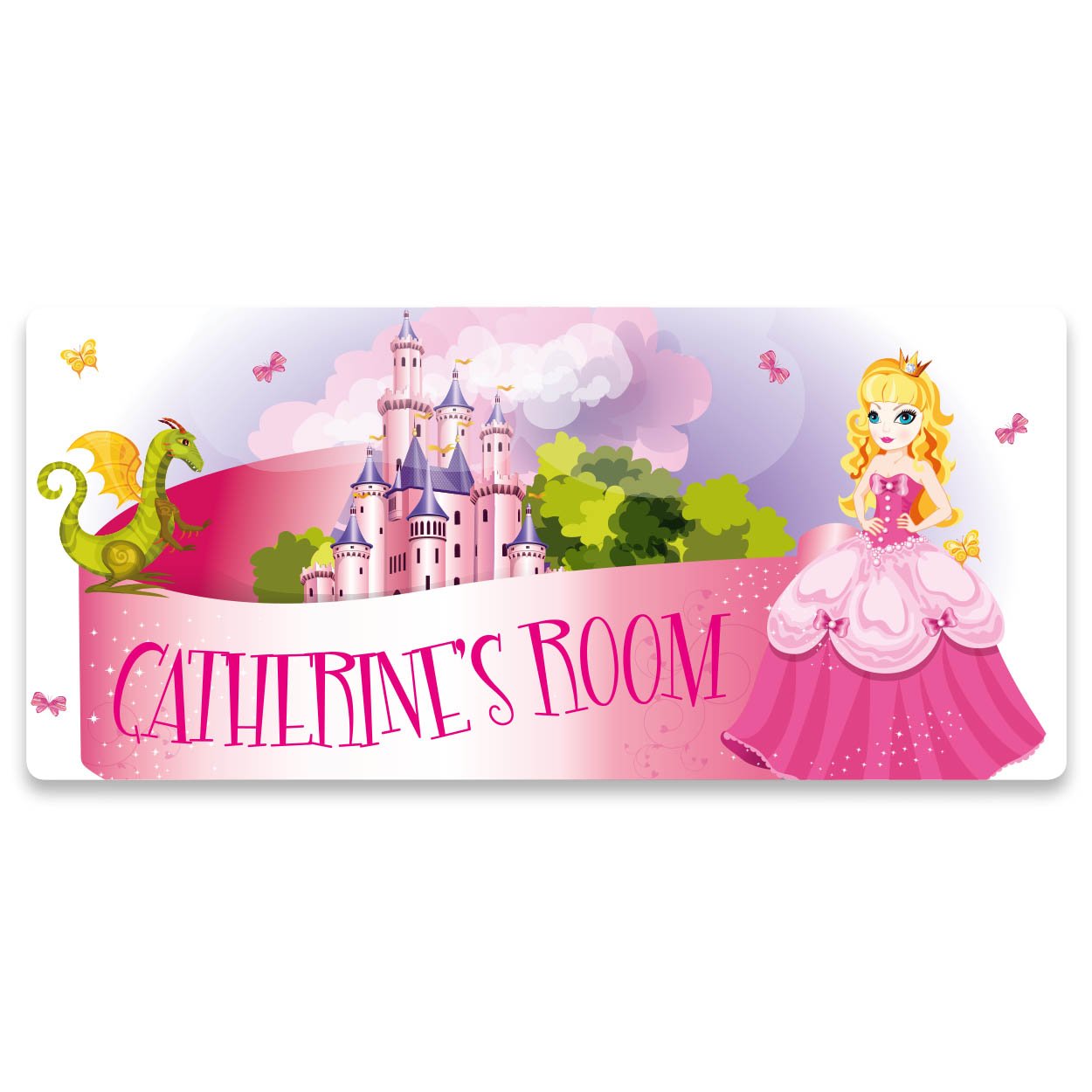 Paper Themes Bedroom Personalised Door Sign For Kids
