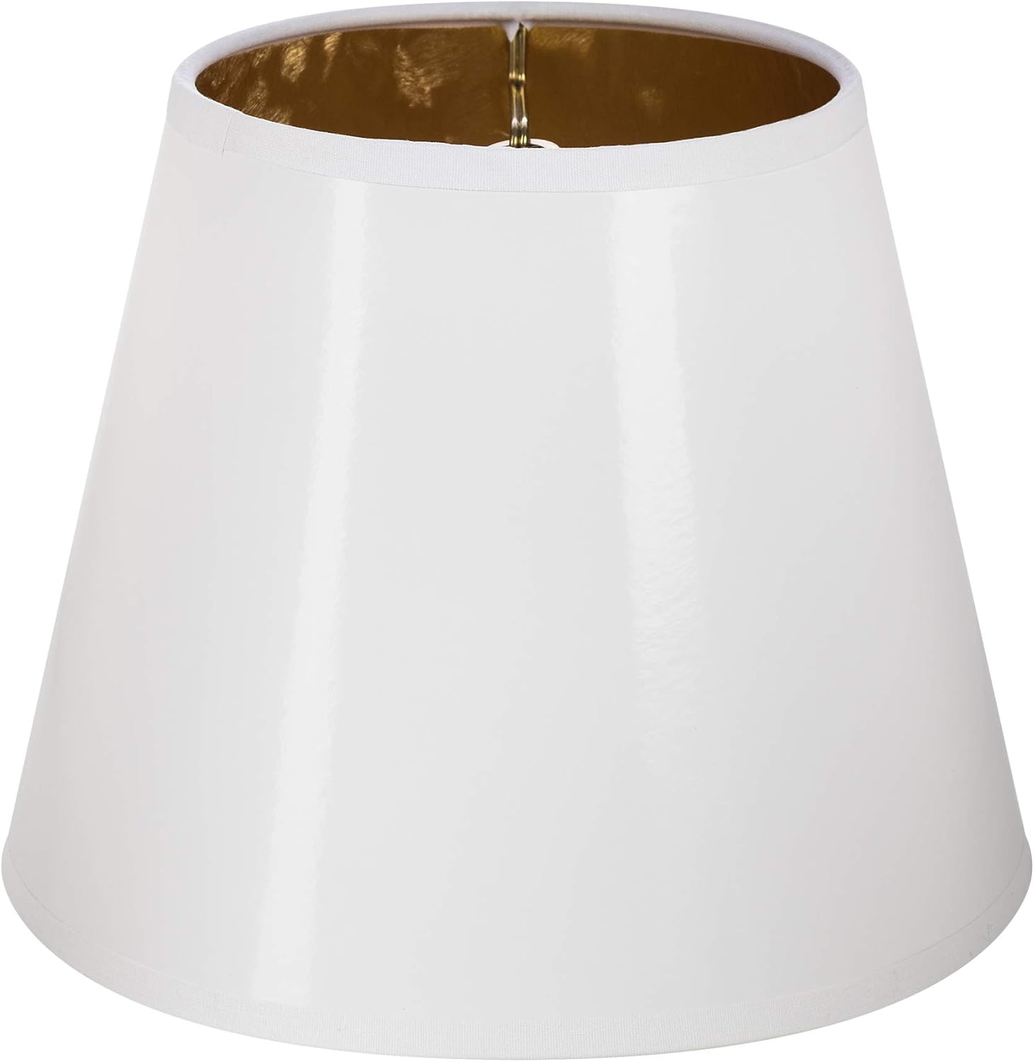 Upgradelights White with Gold Interior 8 Inch Clip On Lampshade