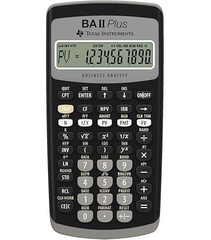 美品　関数電卓 CFA受験用 BA Ⅱ Plus professional Amazon.com : Texas Instruments BA II Plus Professional