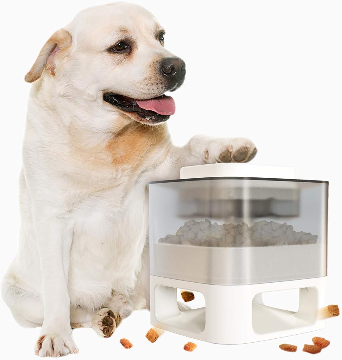 Kitchen & Dining : Sakiway Dog Automatic Feeder Treat Toys, Interactive Pet Slow Food Dispenser for Small Medium Large Dogs, No More Boredom and Obesity : 