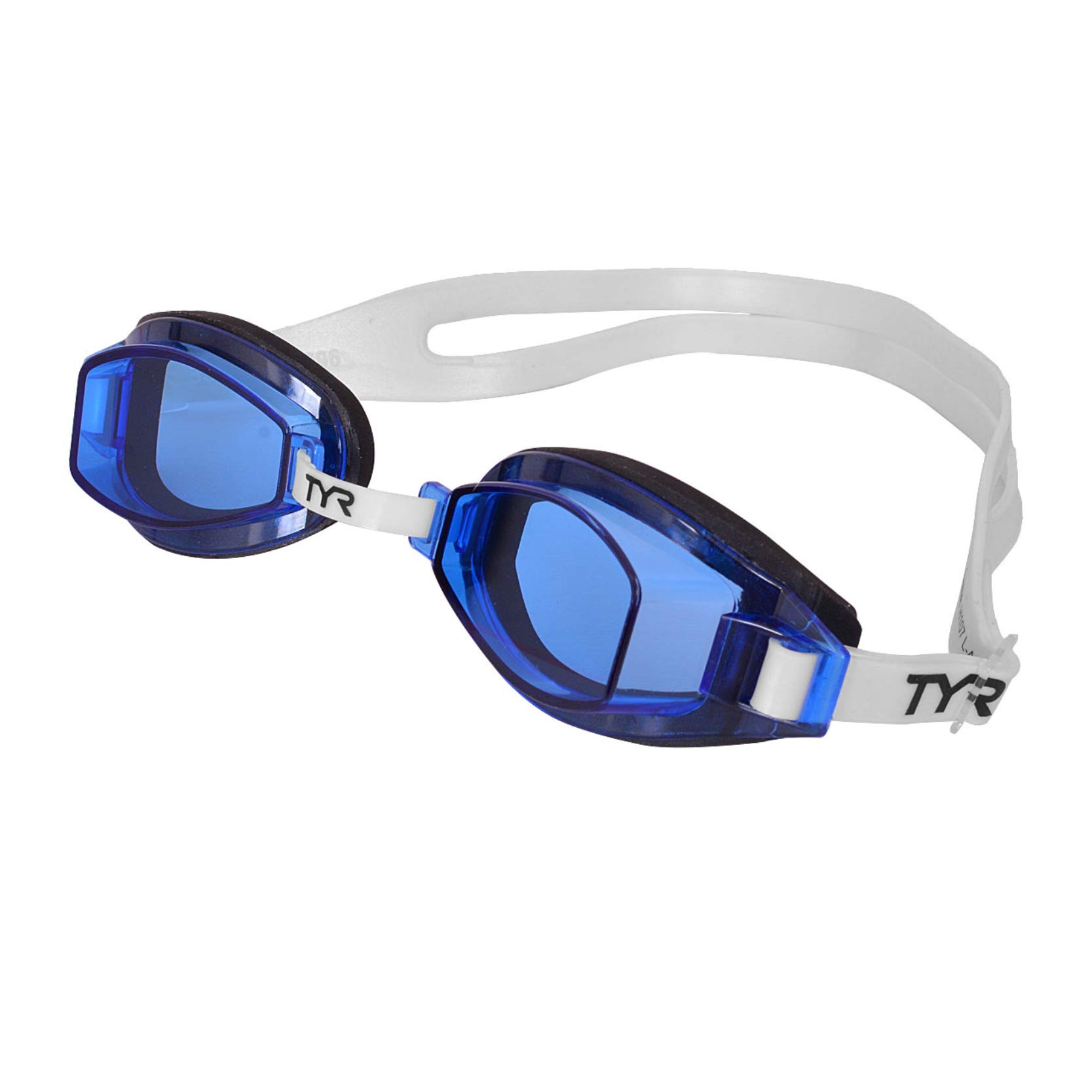 TYR Unisex Adult Team Sprint Fitting Basic Goggles - Blue/Black/White, Medium