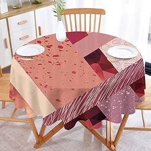 ScottDecor Abstract Diameter 50 Inch Washable Table Cloth ...