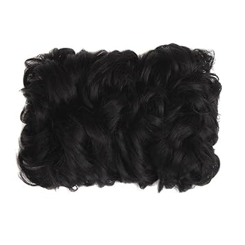Amazon Com Women S Short Curly Hairpiece Synthetic Hair Big Bun