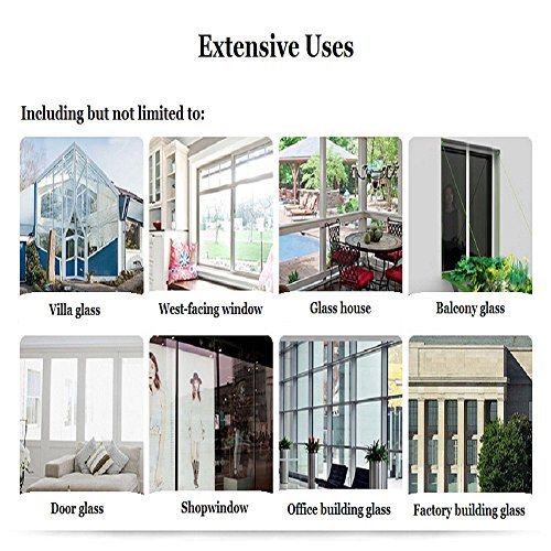 image for ZEALOTT Adhesive-free Peel & Stick Static Cling No Glue One Way Mirror