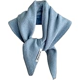 Wendyfull Triangle Scarf for Women Knitted Wool Headscarf Cashmere Feel Y2K Downtown Girl Aesthetic Streetwear Accessories