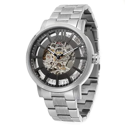 HWCOO Mechanische Uhren Forsining Herrenrad Automatische Mechanische Uhr große Zifferblatt super Hohlen mechanischen Herrenuh