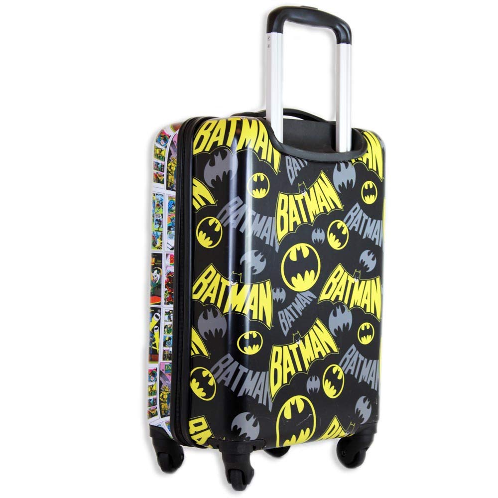 Fast Forward luggage 20 inch Batman Luggage for Boys, Hard-Sided Tween Spinner Suitcase for Toddlers, Kids Carry-On Travel Trolley, Kids Carry-On Luggage with Wheels