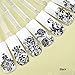 LKE 108pcs 3D Gold Flowers Nail Art Stickers Decals For Nail Tips Decorations (black)