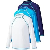 Boys Rash Guard Swim Shirt Long Sleeve UPF 50+ Sun Protection Kids Girls Youth Fishing Water Beach UV SPF Swimwear Quick Dry