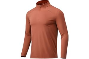 BANTREK Men Quarter Zip Pullovers Lightweight Long Sleeve Golf Shirts Dry Fit 1/4 Zip Athletic Shirt for Workout Running