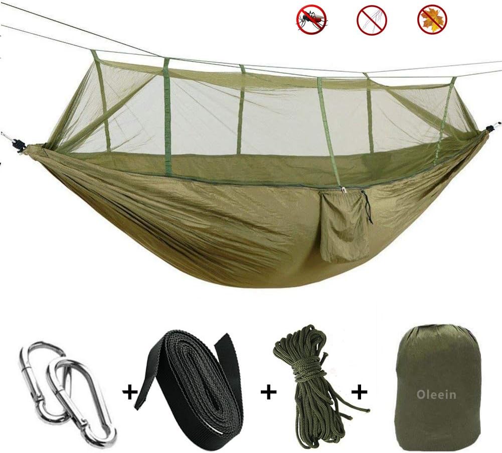 Oleein Camping Hammock with Mosquito Net Outdoor Travel Hammocks for Camping Hiking Backpacking Garden