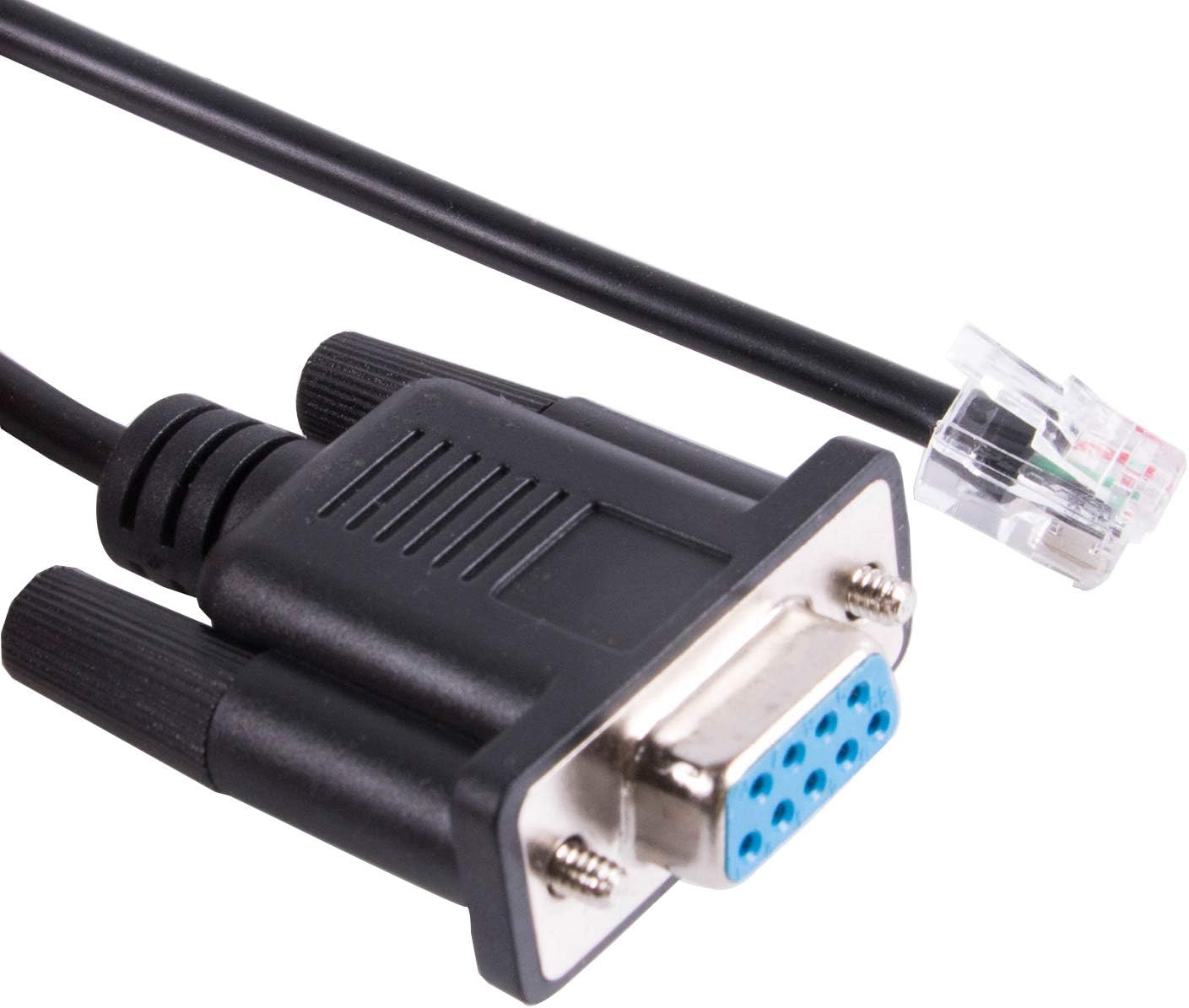 Suamdoen TLS2200 Printer Cable DB9 RS232 Serial to RJ22 Adapter Cable PC to Printer Cable TLS2200 PC, Black