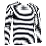 Genuine Russian Navy TELNYASHKA Top - Blue Striped Long Sleeved T-Shirt