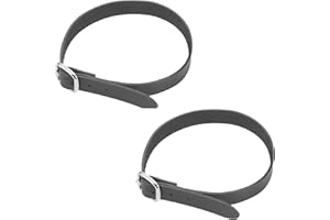 WIXGAOTK 1 Pair Genuine Leather English Spur Straps Adjustable Buckle Equestrian Riding Gear Western Style Horse Spur Belts f