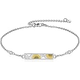POPLYKE Sunflower Bracelet For Women Flower Chain Jewelry Sunflower Gift for Women