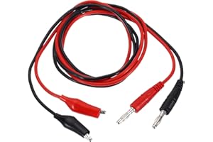 PATIKIL 4mm Banana Plug to Alligator Clip Test Leads Set, Copper Flexible Cable Line Wire for Multi-Meter, Electrical Jumper 