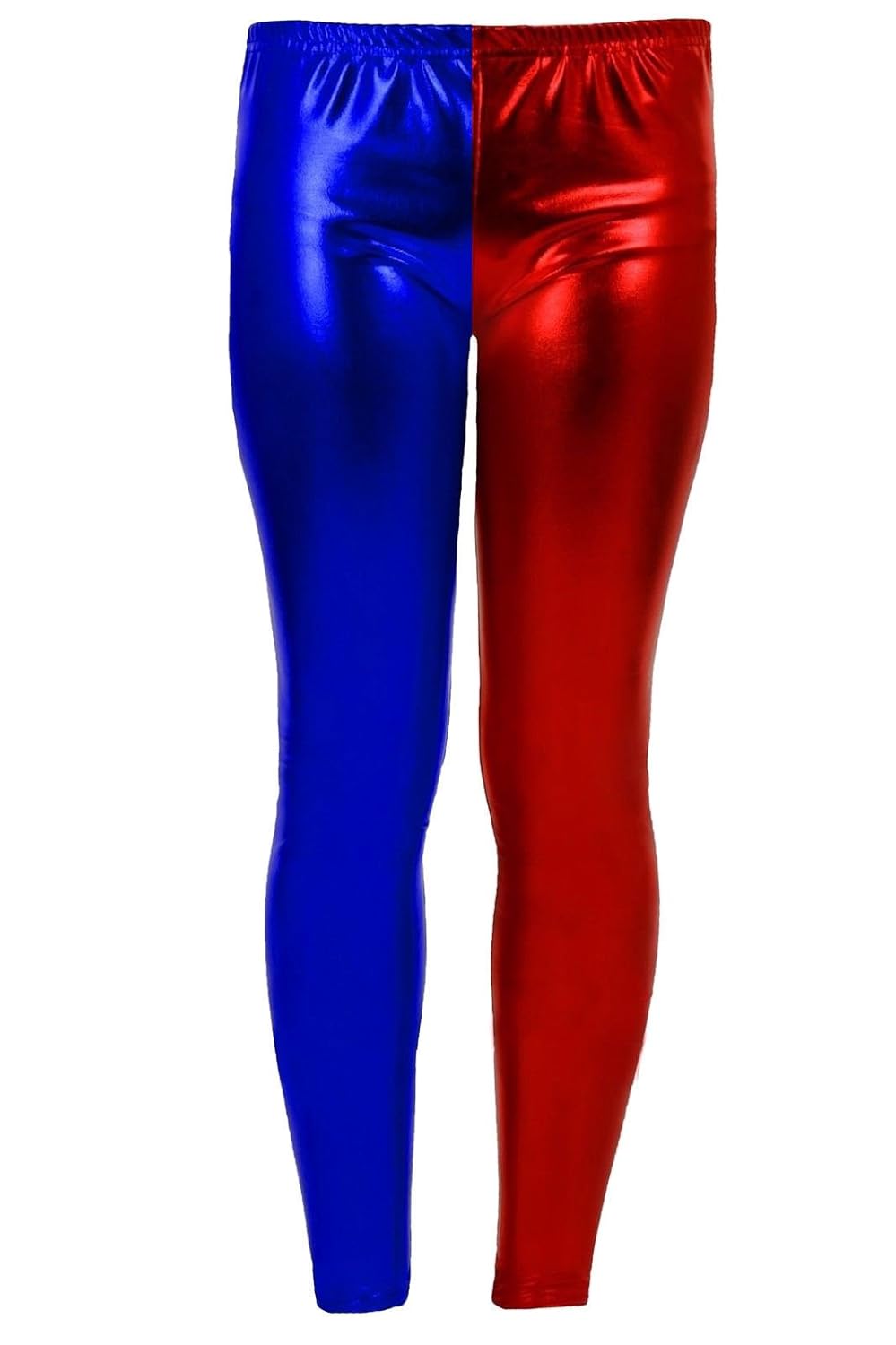 F&F Damen Harley Quinn Selbstmord Kader Kostüm Metallic Shiny Look