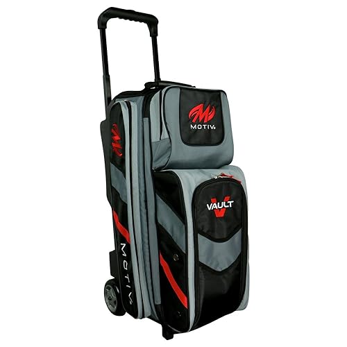 Motiv Vault Ball Roller Bowling Bag Black/Grey/Red in Kuwait