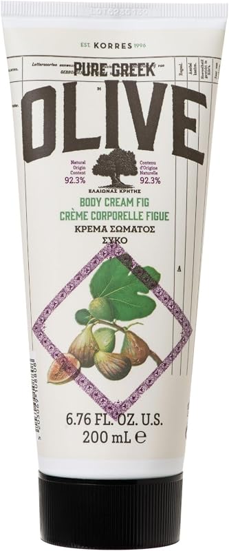 OLIVE FIG Latte corpo idratante per una pelle morbida, con olio extravergine di oliva, al fresco profumo di fico, vegano, senza siliconi e parabeni, 200 ml