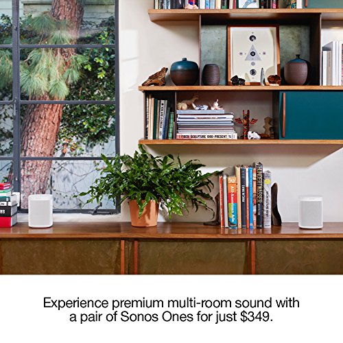 All-new-Sonos-One--2-Room-Voice-Controlled-Smart-Speaker-with-Amazon-Alexa-Built-In-2-Pack-1-Black-1-White