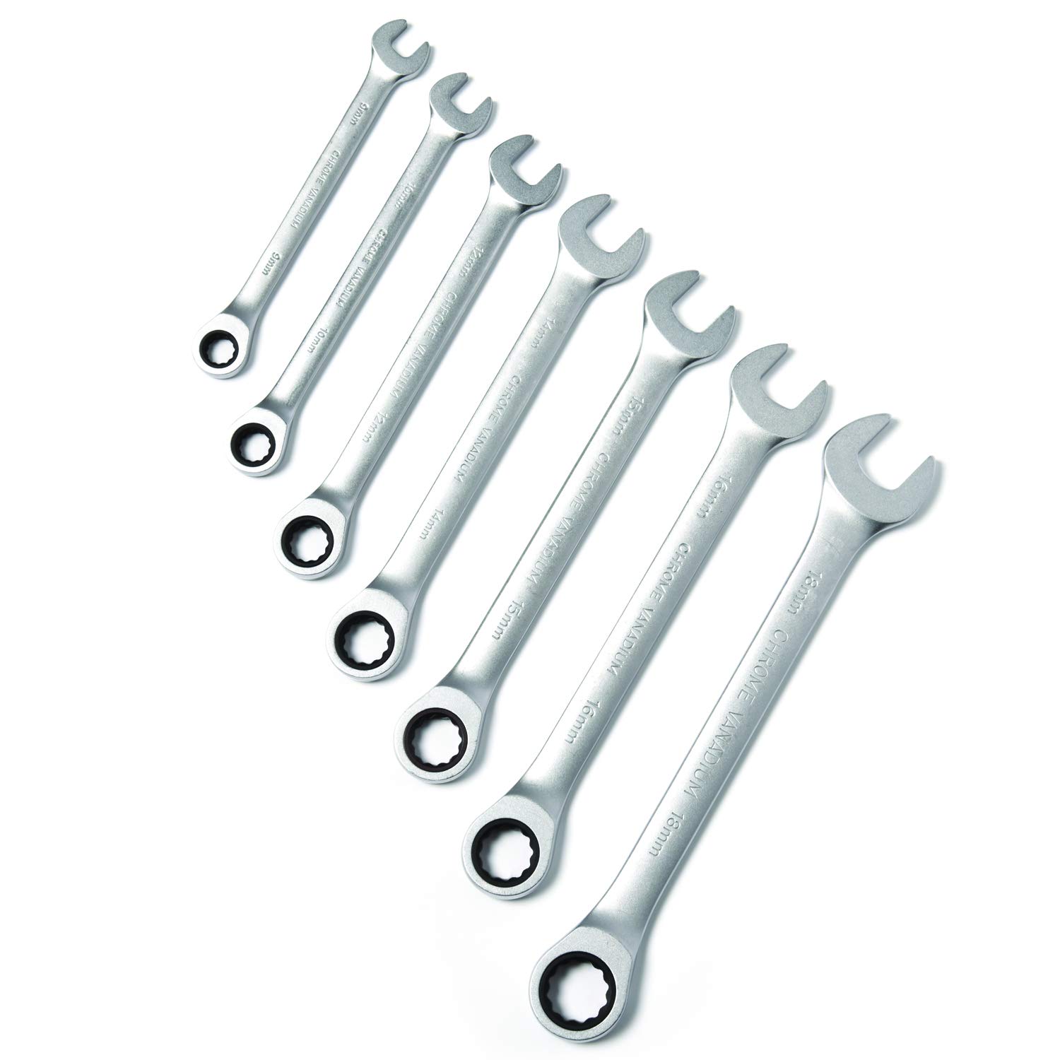 C.K T4344M7ST Ratchet Spanner Set, Metric, 7 Pieces